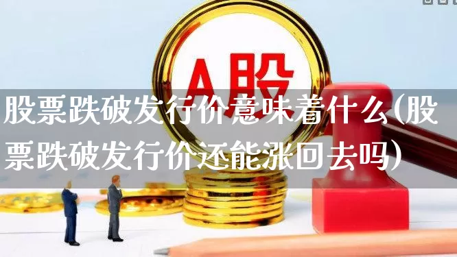 股票跌破发行价意味着什么(股票跌破发行价还能涨回去吗)_https://www.xzdzchf.com_上交所_第1张
