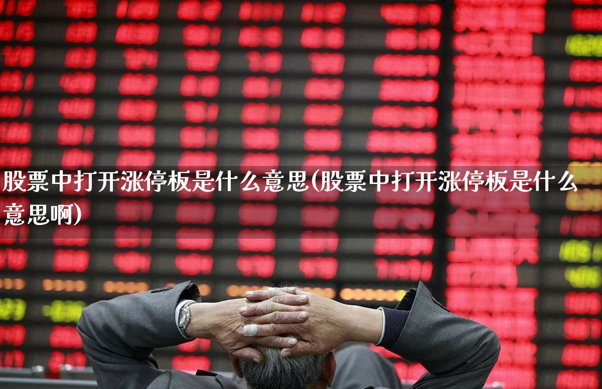 股票中打开涨停板是什么意思(股票中打开涨停板是什么意思啊)_https://www.xzdzchf.com_科创板_第1张
