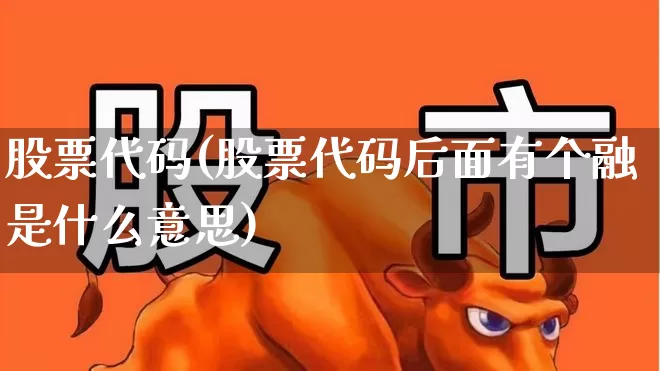 股票代码(股票代码后面有个融是什么意思)_https://www.xzdzchf.com_北交所_第1张