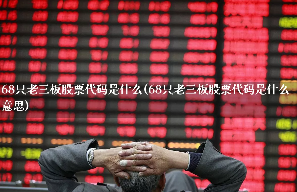 68只老三板股票代码是什么(68只老三板股票代码是什么意思)_https://www.xzdzchf.com_创业板_第1张