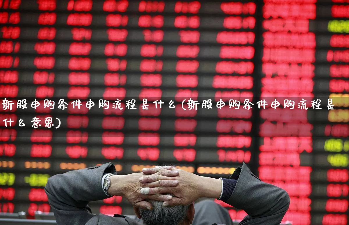新股申购条件申购流程是什么(新股申购条件申购流程是什么意思)_https://www.xzdzchf.com_科创板_第1张