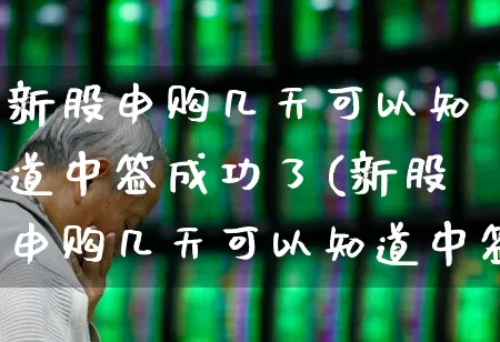 新股申购几天可以知道中签成功了(新股申购几天可以知道中签成功了吗)_https://www.xzdzchf.com_创业板_第1张