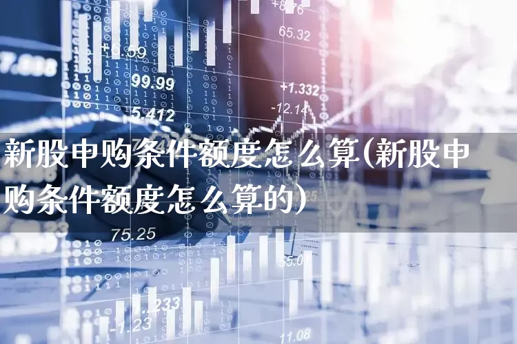 新股申购条件额度怎么算(新股申购条件额度怎么算的)_https://www.xzdzchf.com_上交所_第1张