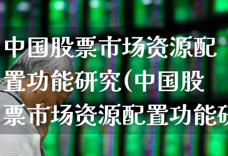 中国股票市场资源配置功能研究(中国股票市场资源配置功能研究现状)_https://www.xzdzchf.com_科创板_第1张