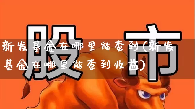 新发基金在哪里能查到(新发基金在哪里能查到收益)_https://www.xzdzchf.com_创业板_第1张
