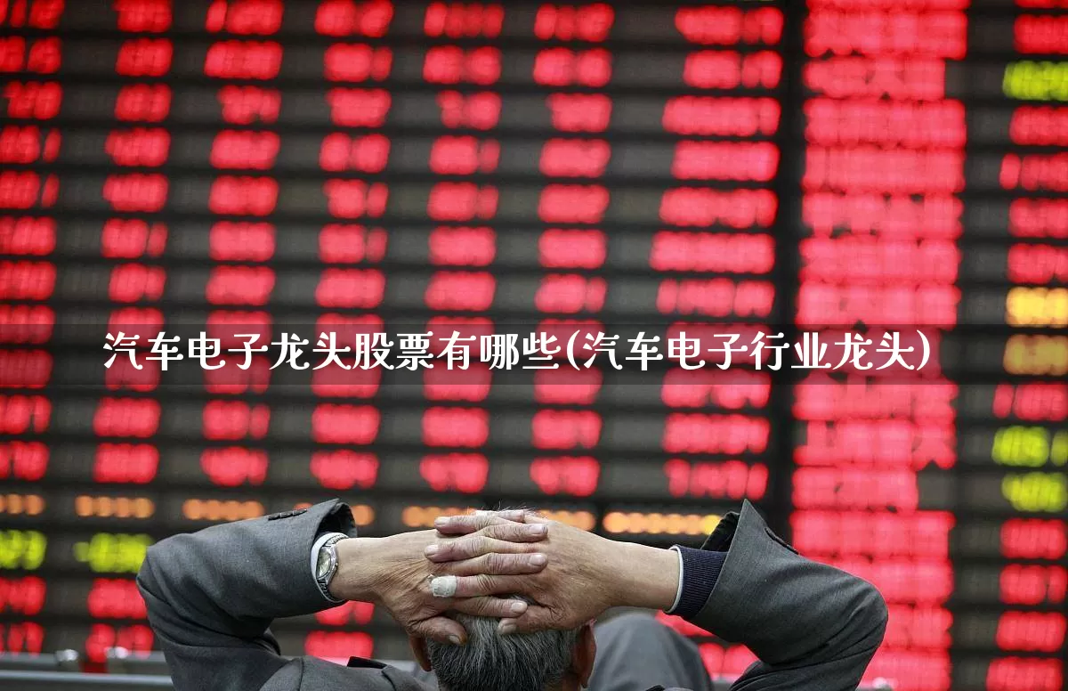 汽车电子龙头股票有哪些(汽车电子行业龙头)_https://www.xzdzchf.com_北交所_第1张