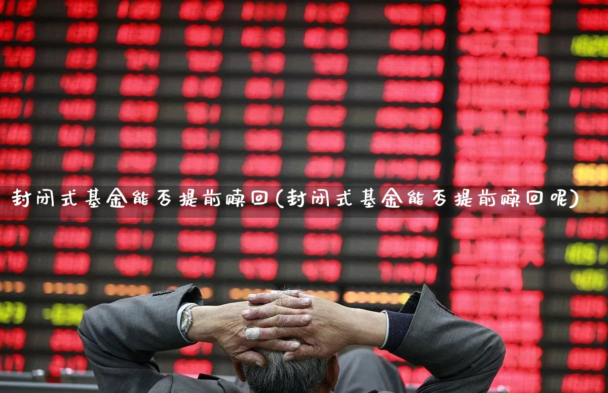 封闭式基金能否提前赎回(封闭式基金能否提前赎回呢)_https://www.xzdzchf.com_创业板_第1张