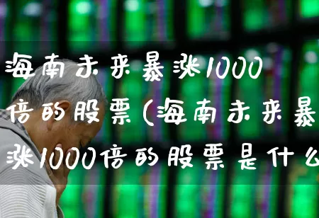 海南未来暴涨1000倍的股票(海南未来暴涨1000倍的股票是什么)_https://www.xzdzchf.com_北交所_第1张