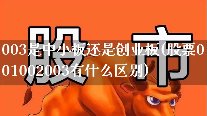 003是中小板还是创业板(股票001002003有什么区别)_https://www.xzdzchf.com_深交所_第1张