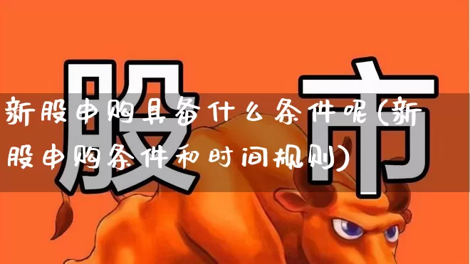 新股申购具备什么条件呢(新股申购条件和时间规则)_https://www.xzdzchf.com_上交所_第1张