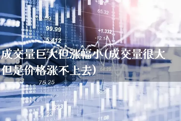 成交量巨大但涨幅小(成交量很大但是价格涨不上去)_https://www.xzdzchf.com_北交所_第1张