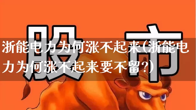 浙能电力为何涨不起来(浙能电力为何涨不起来要不留?)_https://www.xzdzchf.com_创业板_第1张