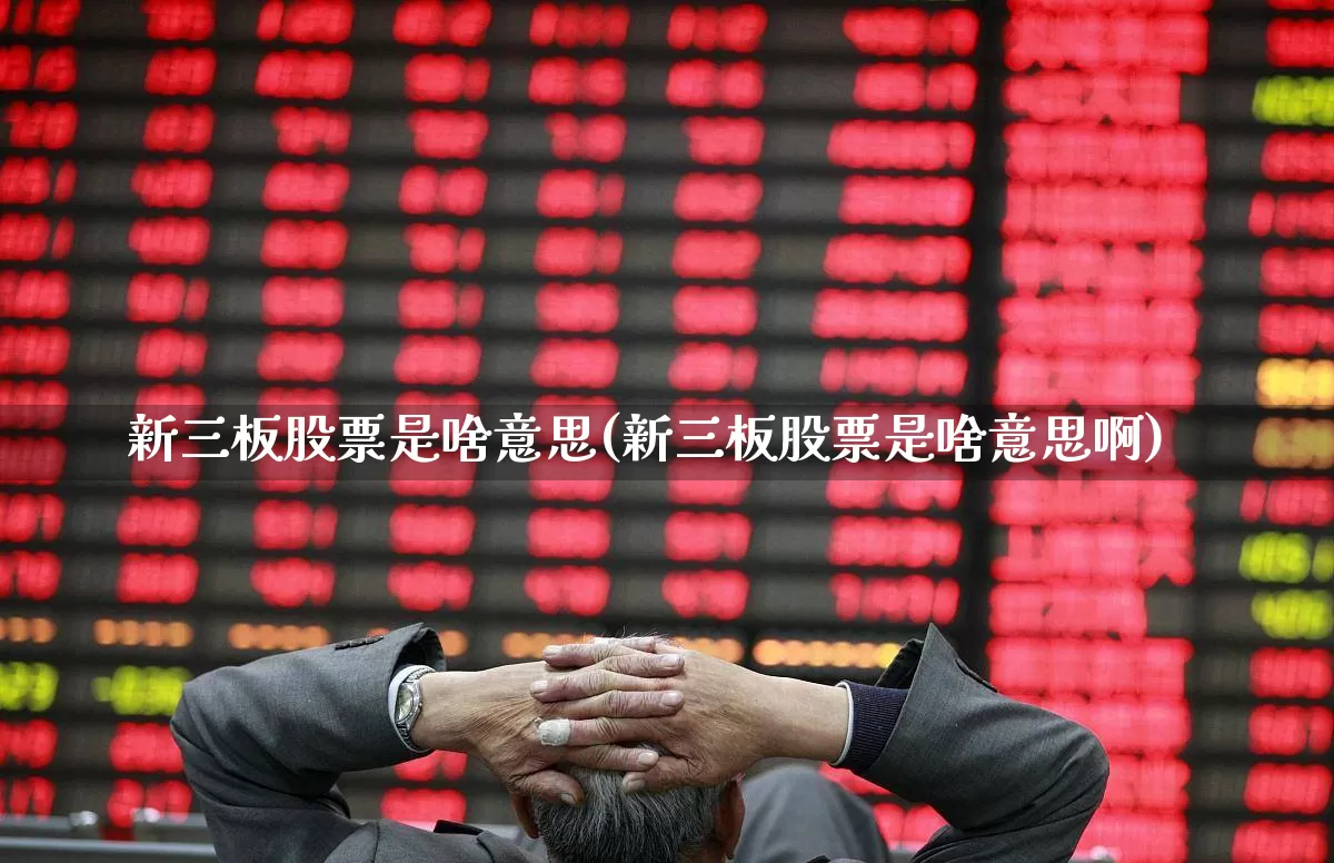 新三板股票是啥意思(新三板股票是啥意思啊)_深交所_第1张_财经网 新三板股票是啥意思(新三板股票是啥意思啊)_https://www.xzdzchf.com_深交所_第1张