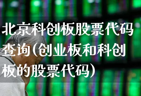 北京科创板股票代码查询(创业板和科创板的股票代码)_https://www.xzdzchf.com_科创板_第1张