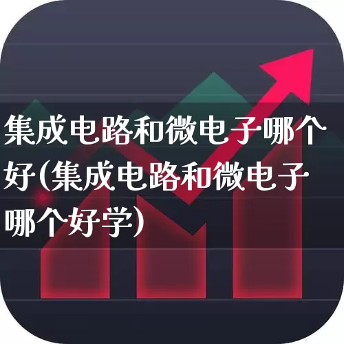 集成电路和微电子哪个好(集成电路和微电子哪个好学)_https://www.xzdzchf.com_北交所_第1张