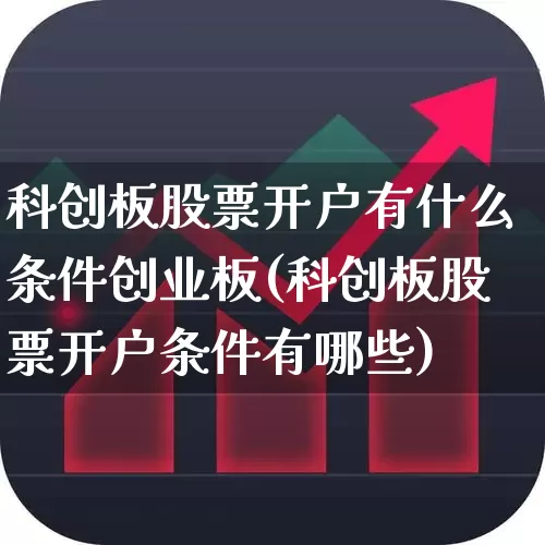 科创板股票开户有什么条件创业板(科创板股票开户条件有哪些)_https://www.xzdzchf.com_上交所_第1张