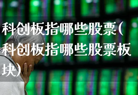 科创板指哪些股票(科创板指哪些股票板块)_https://www.xzdzchf.com_北交所_第1张