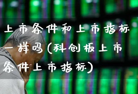 上市条件和上市指标一样吗(科创板上市条件上市指标)_https://www.xzdzchf.com_科创板_第1张