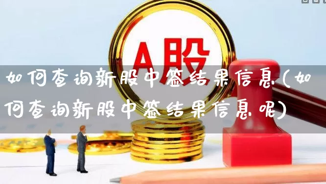 如何查询新股中签结果信息(如何查询新股中签结果信息呢)_https://www.xzdzchf.com_上交所_第1张