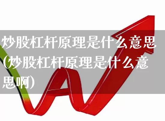 炒股杠杆原理是什么意思(炒股杠杆原理是什么意思啊)_https://www.xzdzchf.com_深交所_第1张