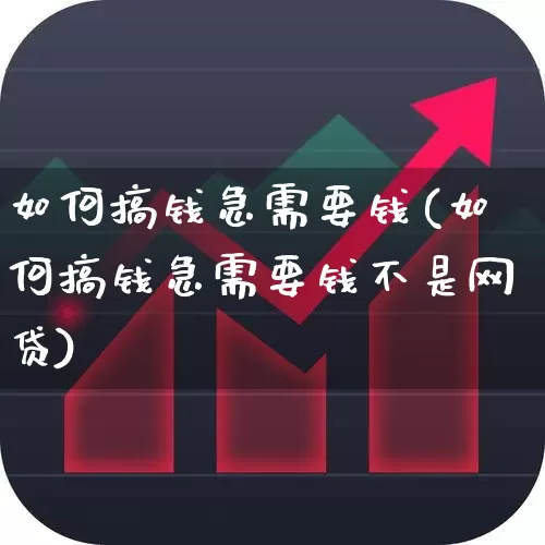 如何搞钱急需要钱(如何搞钱急需要钱不是网贷)_https://www.xzdzchf.com_北交所_第1张