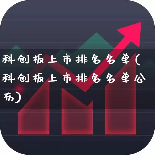 科创板上市排名名单(科创板上市排名名单公布)_https://www.xzdzchf.com_上交所_第1张