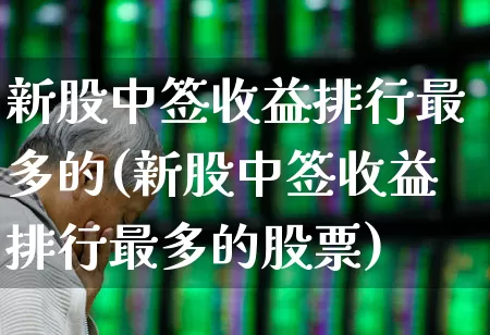 新股中签收益排行最多的(新股中签收益排行最多的股票)_https://www.xzdzchf.com_科创板_第1张