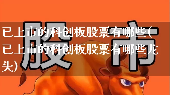 已上市的科创板股票有哪些(已上市的科创板股票有哪些龙头)_https://www.xzdzchf.com_深交所_第1张