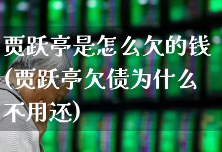 贾跃亭是怎么欠的钱(贾跃亭欠债为什么不用还)_https://www.xzdzchf.com_北交所_第1张