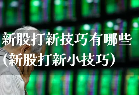 新股打新技巧有哪些(新股打新小技巧)_https://www.xzdzchf.com_北交所_第1张