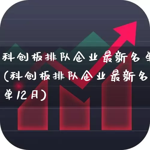 科创板排队企业最新名单(科创板排队企业最新名单12月)_https://www.xzdzchf.com_科创板_第1张
