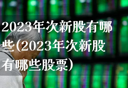 2023年次新股有哪些(2023年次新股有哪些股票)_https://www.xzdzchf.com_上交所_第1张
