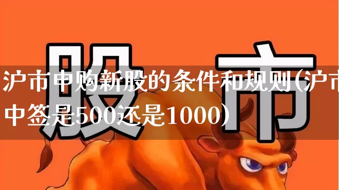 沪市申购新股的条件和规则(沪市中签是500还是1000)_https://www.xzdzchf.com_科创板_第1张