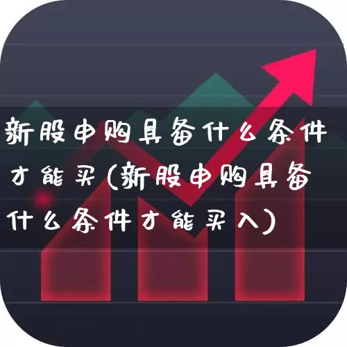 新股申购具备什么条件才能买(新股申购具备什么条件才能买入)_https://www.xzdzchf.com_创业板_第1张