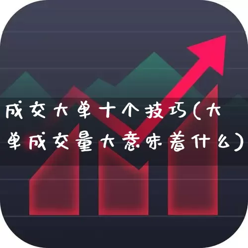 成交大单十个技巧(大单成交量大意味着什么)_https://www.xzdzchf.com_创业板_第1张