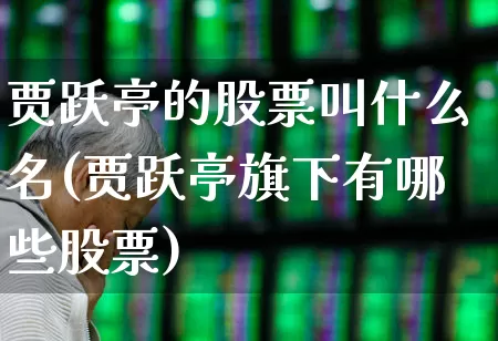 贾跃亭的股票叫什么名(贾跃亭旗下有哪些股票)_https://www.xzdzchf.com_深交所_第1张