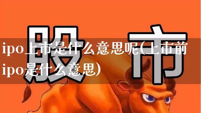 ipo上市是什么意思呢(上市前ipo是什么意思)_https://www.xzdzchf.com_北交所_第1张
