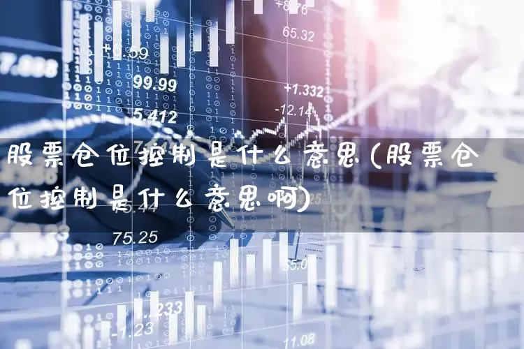 股票仓位控制是什么意思(股票仓位控制是什么意思啊)_https://www.xzdzchf.com_上交所_第1张