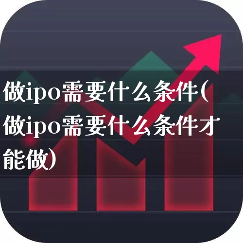 做ipo需要什么条件(做ipo需要什么条件才能做)_https://www.xzdzchf.com_创业板_第1张