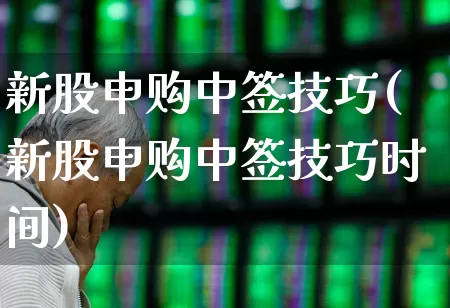 新股申购中签技巧(新股申购中签技巧时间)_https://www.xzdzchf.com_上交所_第1张