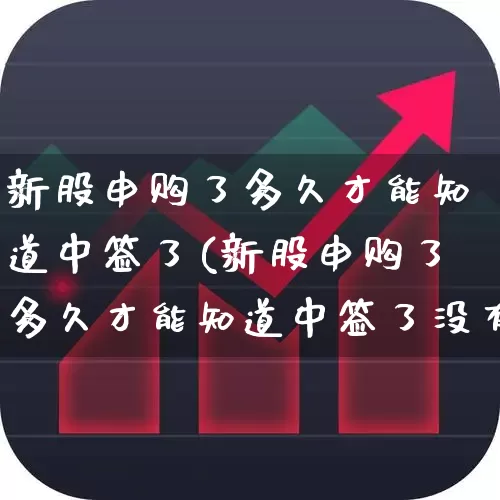 新股申购了多久才能知道中签了(新股申购了多久才能知道中签了没有)_https://www.xzdzchf.com_上交所_第1张