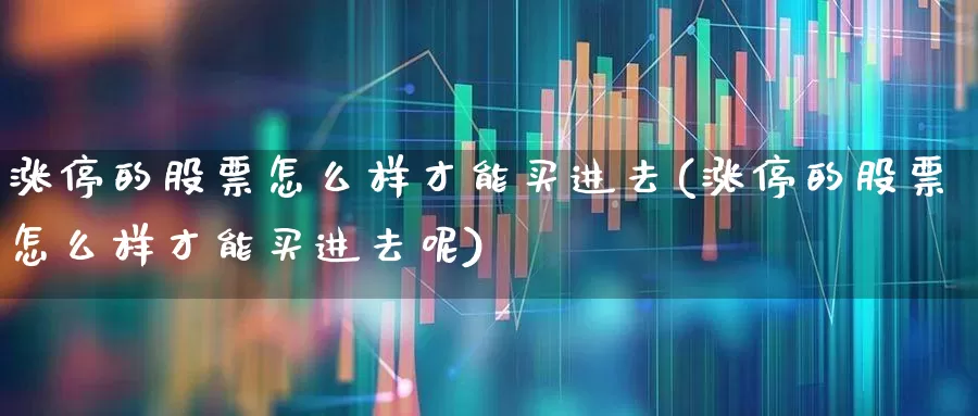 涨停的股票怎么样才能买进去(涨停的股票怎么样才能买进去呢)_https://www.xzdzchf.com_北交所_第1张