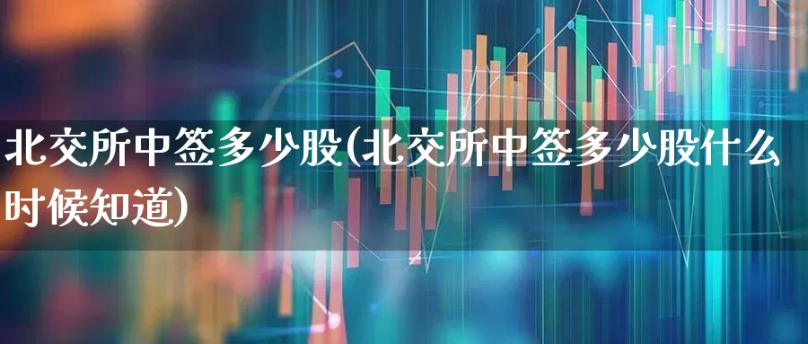 北交所中签多少股(北交所中签多少股什么时候知道)_https://www.xzdzchf.com_科创板_第1张