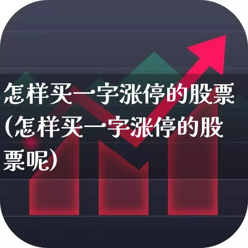 怎样买一字涨停的股票(怎样买一字涨停的股票呢)_https://www.xzdzchf.com_北交所_第1张