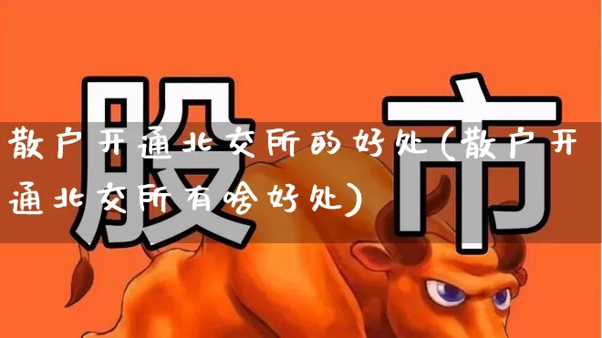 散户开通北交所的好处(散户开通北交所有啥好处)_https://www.xzdzchf.com_上交所_第1张